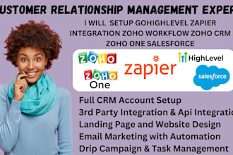 setup gohighlevel suitedash zoho zapier integration zoho crm zoho one salesforce