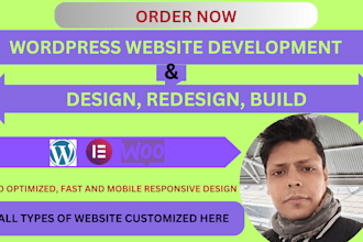create wordpress website design, custom wordpress, business website development