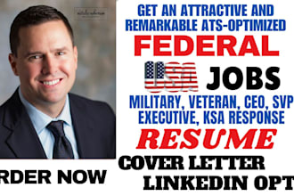 write federal resumes for usajobs, executives, military, veterans, ksa, c sutes