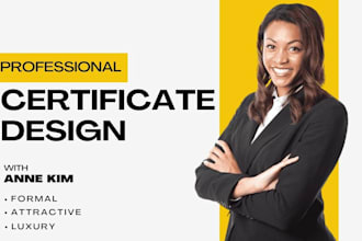 design a modern certificate design for diploma, achievements and awards