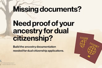 find documents for italian or other worldwide dual citizenship or genealogy