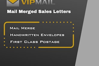 mail merge and print sales letters