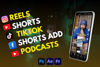 edit 1 minute long tiktok, instagram reels and youtube shorts and long videos