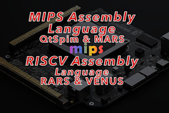 do mips, x86, riscv assembly language using qtspim, mars, rars