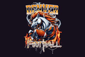 design high quality football logo for your business with 24 hours