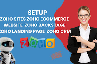 zoho sites, zoho ecommerce website, zoho backstage, zoho landing page, zoho crm