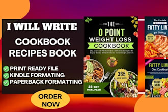 cookbook writer recipe cookbook cover design cookbook formatting as ebook writer