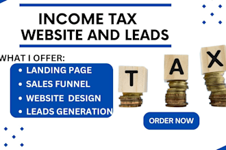 generate income tax leads income tax website income tax finance website