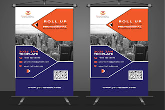 modern and creative roll up banner design services
