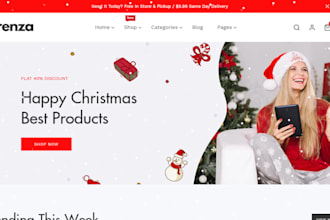 design christmas shopify store christmas gifts store xmas website xmas products