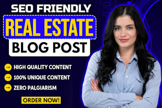 write SEO friendly business, legal, real estate, finance related blog articles