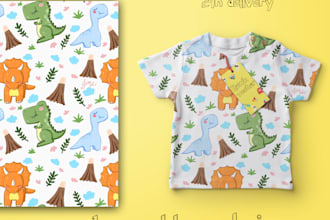 seamless pattern designs for babies and kids in 24 hours