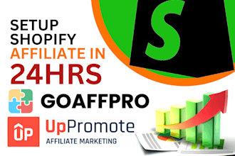 setup shopify affiliate marketing program goaffpro uppromote affiliate portal
