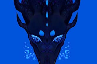 draw your wolf or dragon character in my style