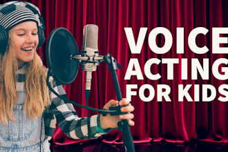 record kid voice over or child voiceover american accent