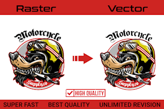 fix, redesign, recreate your blur, pixelate logo convert to vector tracing
