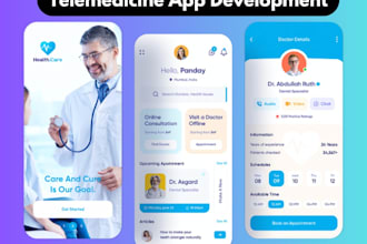 develop telemedicine app, healthcare app, doctor appointment app