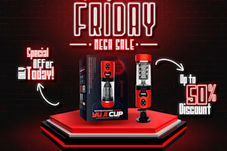 design black friday product, social media ads to boost your sales