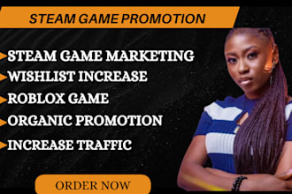 steam game promotion, steam wishlists,roblox game marketing to get more traffic