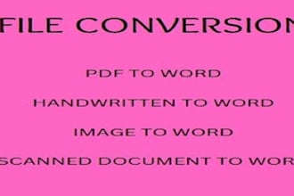 retype any document, handwritten text, images to ms word or excel