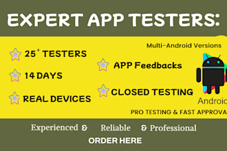 provide app 12 testers or 20 testers google play console android closed testing