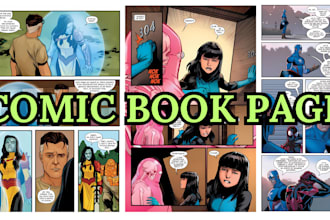 draw comic book page manga art comic book illustration comic artist anime manga