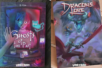 do original book covers design digital painted illustration
