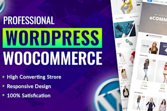 build modern wordpress woocommerce website with divi and elementor pro
