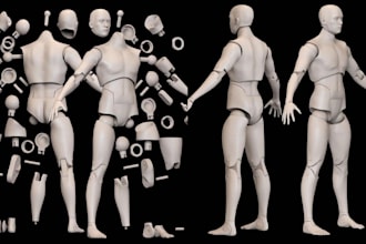 sculpt 3d bjd 3d doll toy design 3d flexi 3d articulated model for 3d printing