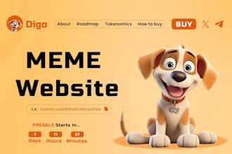 create memecoin website, presale ico website,erc20 token, bep20,smart contracts