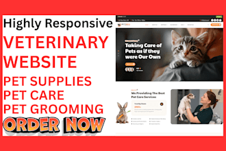 design veterinary website pet website pet care pet store dog website pet groom