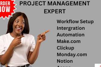 setup and automate monday CRM, asana, trello board, click up
