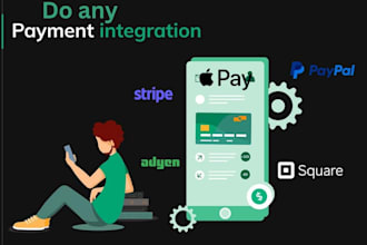integrate payment gateway like stripe, klarna, apple pay, paypal, affirm square