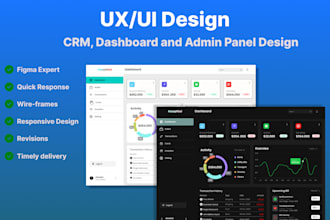 design saas landing page, CRM, and admin dashboard UI UX