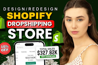 design, redesign shopify store, shopify dropshipping store, shopify website