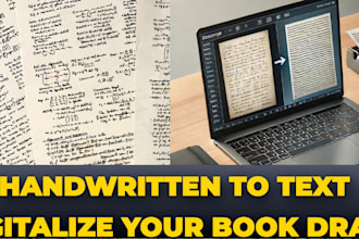 convert your handwriting book draft to digital format, pdf