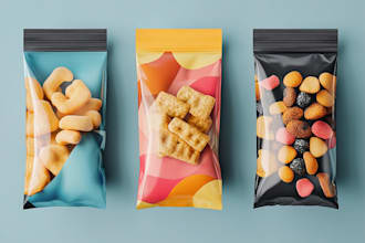 do premium product label, box package, pouch bag design