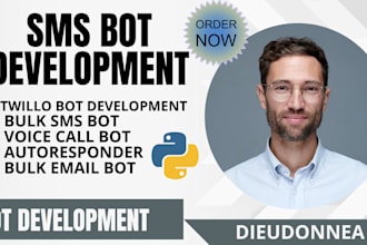 build twilio app, linphone app, voice call bot, twilio autoresponder, bulk sms