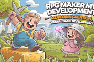 create a custom rpg maker game, rpg maker mv and mz plugin for you