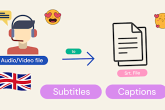 transcribe your video or audio to create a closed captions file