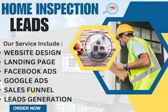 generate home inspection leads, home inspector leads, appliance repair website