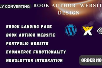 design book author website ebook landing page ebook website portfolio website