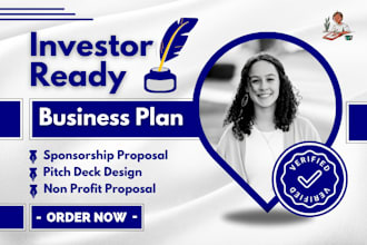 write investor ready business plan sponsorship proposal letter pitch deck design