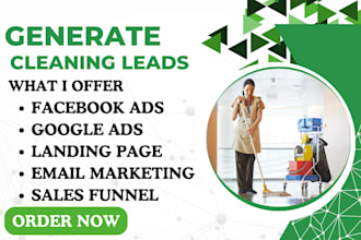 generate commercial cleaning leads, cleaning leads , facebook ads cleaning leads