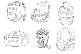create clipart for you in black and white or color