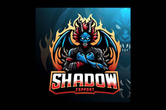 make an unique shadow esport mascot logo for your company