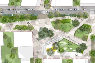 draw landscape master plan sketch architectural site plan