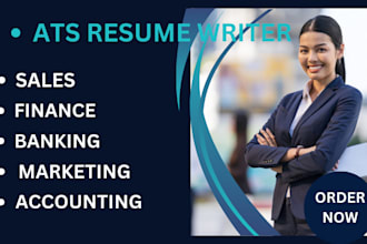 write ats optimized resume writing for finance, sales, banking and cover letter