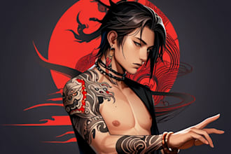 draw amazing japanese oriental tattoo