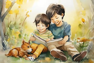 draw illustrated book for children, cute and fun